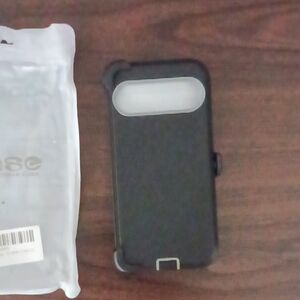 Black And Grey Google Pixel 9 Pro XL Phone Case With Belt Clip